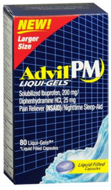 PM Ibuprofen 200 mg Liqui-Gels 80 ea (Pack of 9) by Advil – Pack of 9, Model PPAX1400530