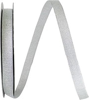 Reliant Ribbon Metallic Sparkle Shimmer Lame Ribbon, 5/8 Inch X 100 Yards, Silver