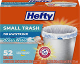 Trash Bags by Hefty – 1 Count (Pack of 52), 4.0 gallons, Pack of 52