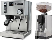 Rancilio Silvia +PID Espresso Machine | Eureka Silenzio 55 Espresso Grinder Bundle (Stainless Steel)
