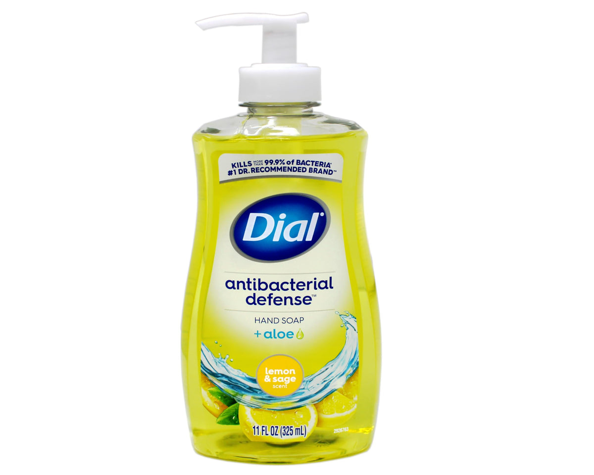 Liquid Hand Soap Lemon And Sage, 11 Fl Oz by Dial – Light Yellowish-Green, Model 00017000209487