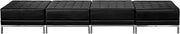 Flash Furniture HERCULES Imagination Series Black LeatherSoft Four Seat Bench | Contemporary, Durable Construction, Commercial Use