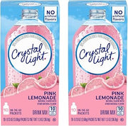 Crystal Light On The Go Pink Lemonade Drink Mix, 10 ct, pack of 2