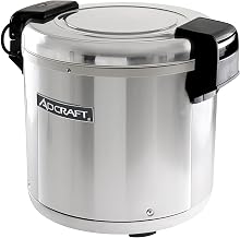 Adcraft RW-E50 50 Cup Rice Warmer with Removable Inner Pot, Stainless Steel, 100-Watts, 120v
