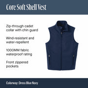 Core Soft Shell Vest by Port Authority – Large, Polyester, Black, Model SNM-913334