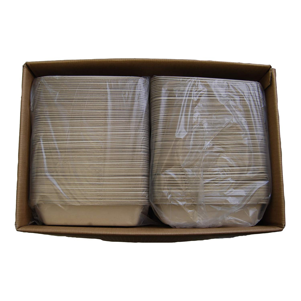 Pulp 48 oz Square Container by Sabert – 48 oz., 48.0 ounces, Plastic, Natural, Pack of 300