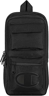 Champion unisex adult Stealth Sling Strap Pack Messenger Bags, Black, One Size US