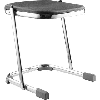 NPS 18" Elephant Z-Stool with Backrest by National Public Seating – unspecified, Steel, Black, Model 6618B