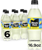 Minute Maid Lemonade Bottles, 16.9 fl oz, 6 Pack | Made with real fruit juice from concentrate and natural flavors