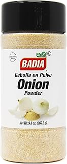 Badia Onion Powder, 9.5 oz – Pure Ground Onion Seasoning, Bold Sweet Savory Flavor, Gluten Free, No MSG, Kosher
