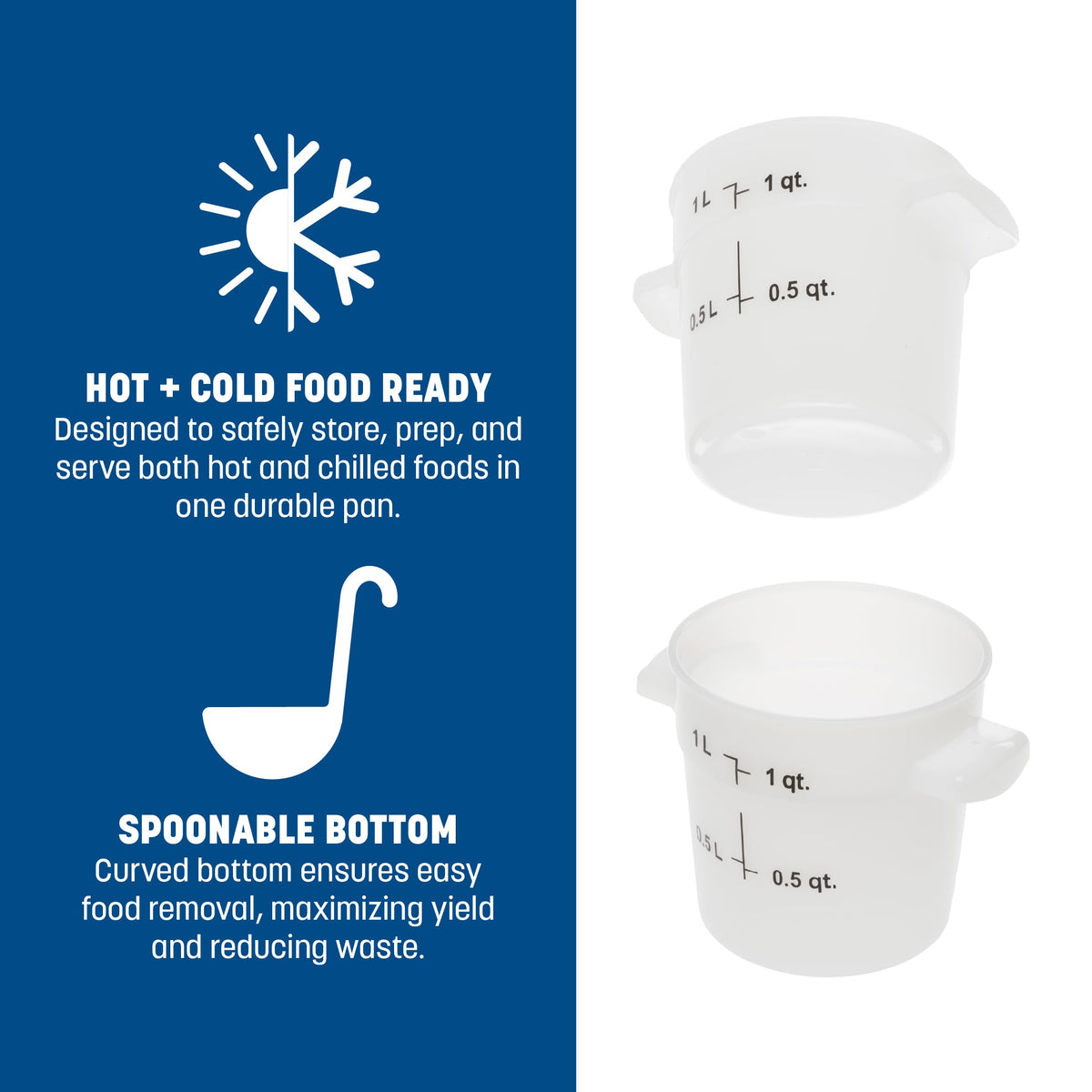 Carlisle FoodService Products 1 Quart / 12 / White Lids