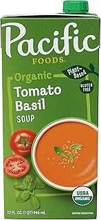 Pacific Foods Organic Tomato Basil Soup, 32 oz Carton