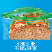 Sandwich Bags by Ziploc – 40 Count (Pack of 1), Plastic, Green, Pack of 40, Model 1139
