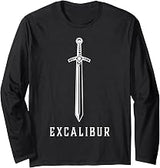 Excalibur The Legendary Sword in the Stone of King Arthur Long Sleeve T-Shirt
