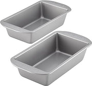 Farberware Nonstick Bakeware Bread and Meat Loaf Pan Set for Baking, Gray