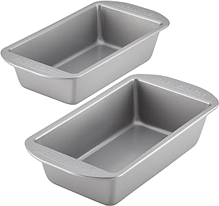 Farberware Nonstick Bakeware Bread and Meat Loaf Pan Set for Baking, Gray