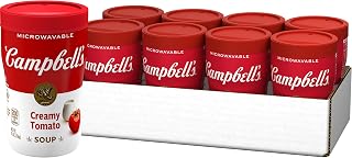 Campbell's Sipping Soup, Creamy Tomato Soup, 11.1 Oz Microwavable Cup (Case of 8)