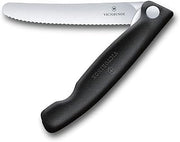 Victorinox Swiss Classic Foldable Paring Knife, Wavy Edge Black 4.3 in