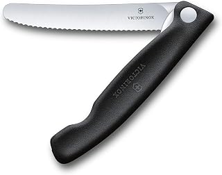 Victorinox Swiss Classic Foldable Paring Knife, Wavy Edge Black 4.3 in
