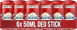 Old Spice Deep Sea Men’s Deodorant Stick Bundle Pack of 3 with Fresh Marine-Inspired Fragrance, Aluminum Free Daily Underarm Grooming Care, Travel Friendly Solid Deodorant, 50 ml Each / 1.69 fl oz