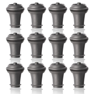 Wine Saver Extra Stoppers by Vacu Vin – 12 Stoppers, Rubber, Gray, Pack of 12, Model 0886360/2
