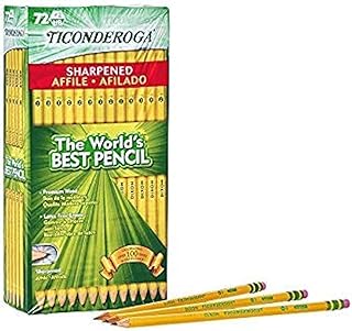 6 x 12 Pack Dixon Ticonderoga #2 Pencils PRE-Sharpened (72 Pencils)