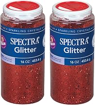 Spectra Glitter, Red, 1 lb. Per Jar, 2 Jars