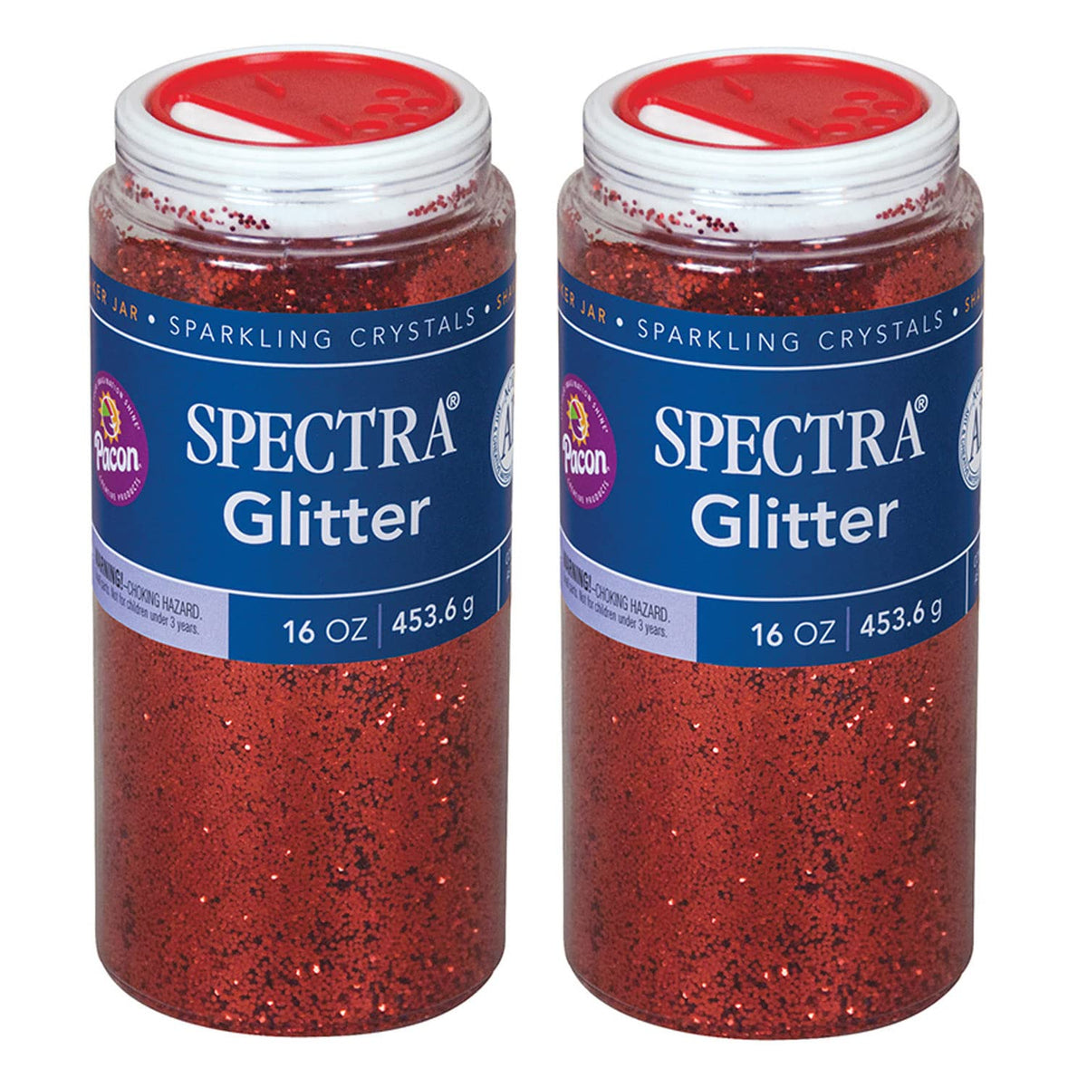 Spectra Glitter by DIXON TICONDEROGA CO - PACON – Plastic, Red, Pack of 2, Model PAC91740-2
