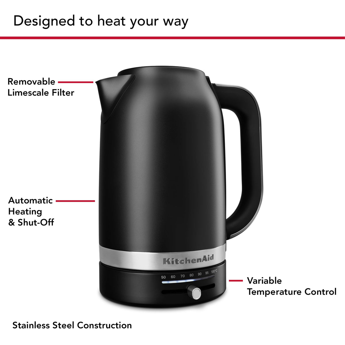 KitchenAid Black Matte / 1.8 Quarts / 1.7 liters Electric Kettles