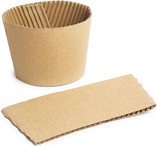 Vegware Compostable Coffee Sleeves, Small, Case Of 1000, Fits Our 79-Series Hot Cups, Made From Sustainably Sourced Kraft Board