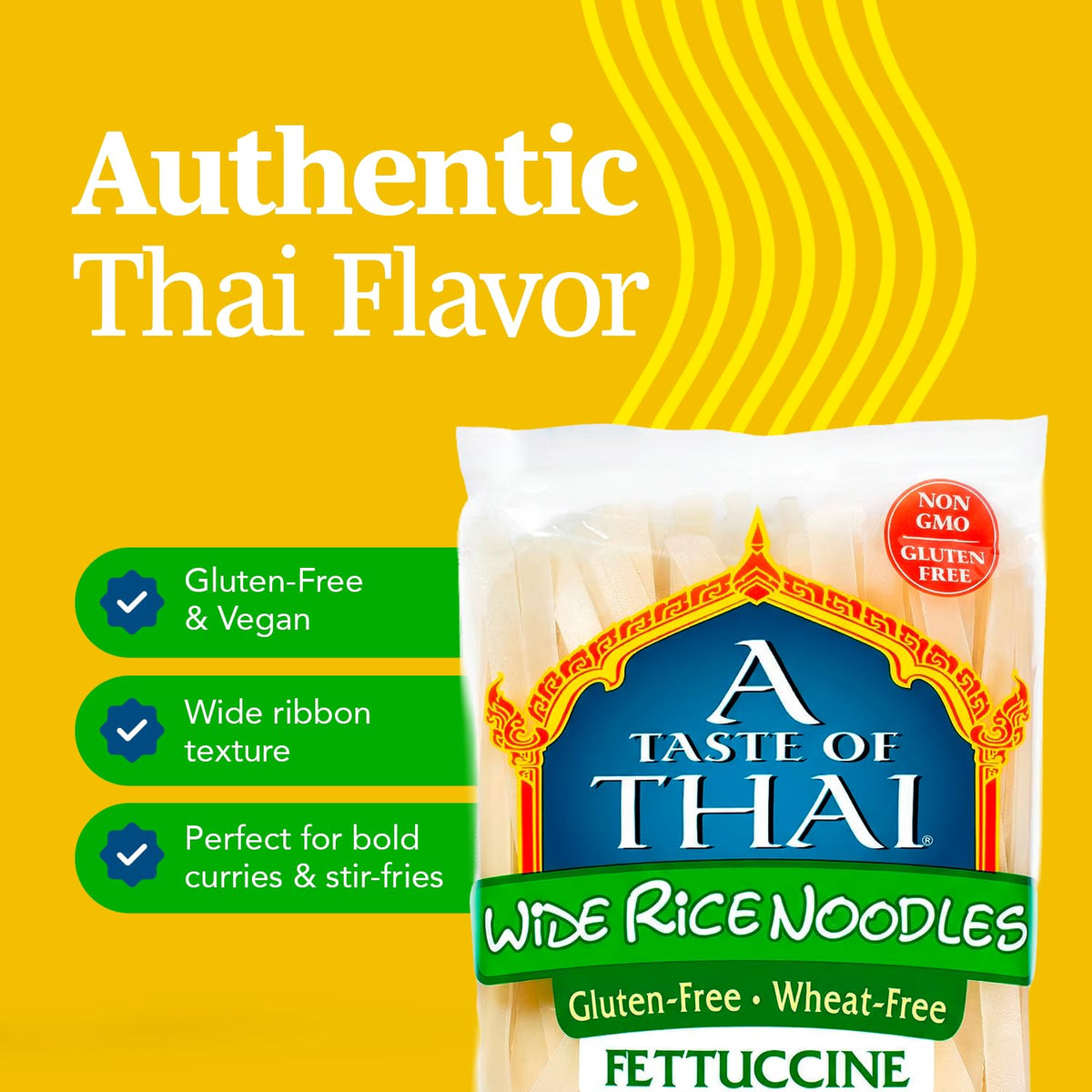 A Taste of Thai Fettuccine / 16 Ounce (Pack of 6) / Wide Noodle