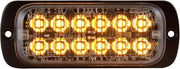 Buyers Products 8892600 Thin Dual Row 4.5 Inch LED Strobe Light, 25 Flash Patterns, Warning Safety Lights, Surface Mounted Strobe Lights, Work Trucks and Trailers, Amber