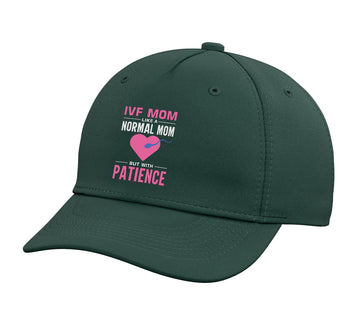 Retrieval Day Transfer Day Vitro Fertilisation IVF Mom Adjustable Printed Baseball Hat by IVF Transfer Infertility Designs – Cotton, Dark Green