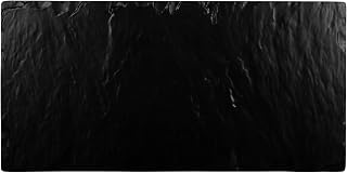 Elite Global Solutions M1020-B Rectangular Faux Slate, 20" x 10" x 5/8" h., Melamine, Black (Pack of 3)