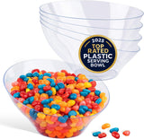 20oz Clear Plastic Serving Bowls (4 Pack) Medium Disposable Candy Dishes by Stock Your Home – 20 oz, 20.0 ounces, Polystyrene (PS), Clear, Pack of 4