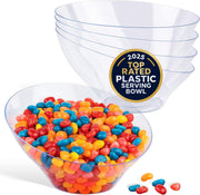 20oz Clear Plastic Serving Bowls (4 Pack) Medium Disposable Candy Dishes by Stock Your Home – 20 oz, 20.0 ounces, Polystyrene (PS), Clear, Pack of 4