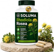 Soluma Rhodiola Rosea, 90 Capsules, 100% Pure & Simple, Adaptogen Supplement for Daily Support, Energy, Stress and Mental Focus Support, Immune Function, Non-GMO