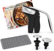 OXO 3-Piece Wine & Champagne Gift Set - Corkscrew, Stopper & Drying Mat