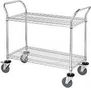 Quantum Storage Systems 304 Stainless Steel #WRSC-2448-2 Wire Utility Cart