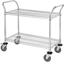 Quantum Storage Systems 304 Stainless Steel #WRSC-2448-2 Wire Utility Cart