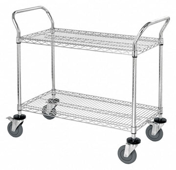 304 Stainless Steel # Wire Utility Cart by QUANTUM STORAGE SYSTEMS – Metal, Multicolor, Model WRSC-2448-2