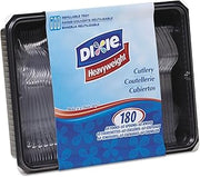 Dixie Heavy-Weight Polystyrene Plastic Forks, Knives, Teaspoons Cutlery Pack by GP PRO (Georgia-Pacific), Crystal, CH0180DX7, 1,800 Count (60 Forks, 60 Knives, and 60 Spoons Pack, 10 Packs Per Case)