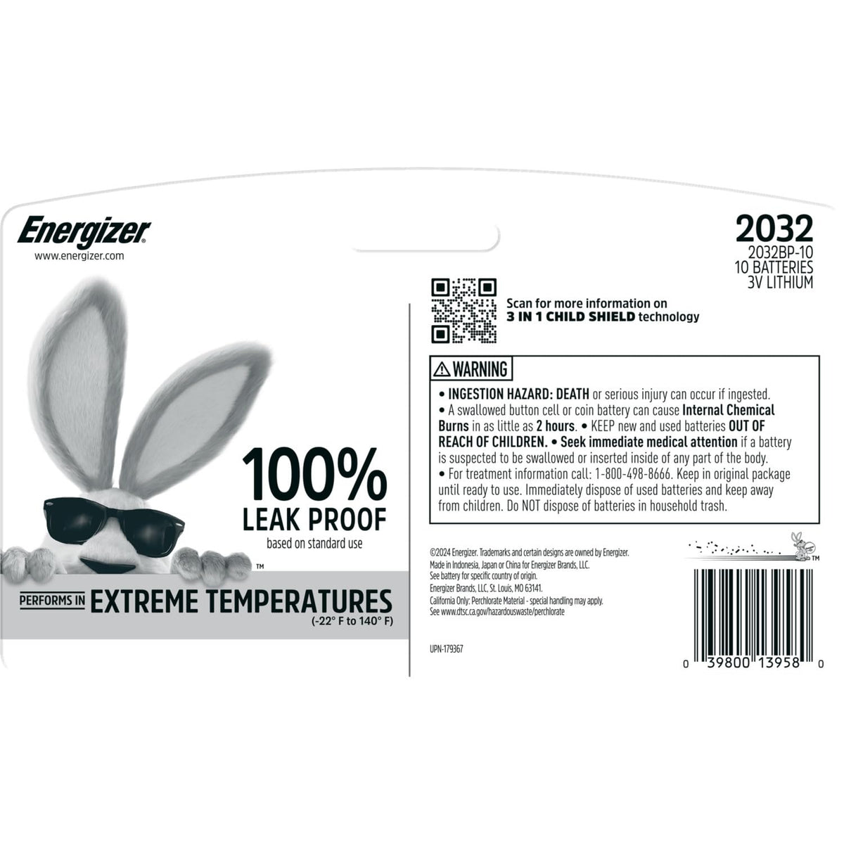2032 Batteries by Energizer – 10 Count (Pack of 2), Multicolor, Pack of 2, Model E303318704