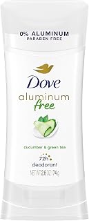 Dove Aluminum Free Deodorant for Women Cucumber and Green Tea 72 hour odor protection 2.6 oz
