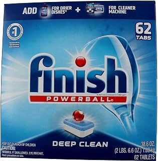 Finish All in 1, Dishwasher Detergent - Powerball - Dishwashing Tablets - Dish Tabs, Fresh Scent, 62 Count