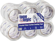 Tape Logic Heavy Duty Packing Tape 2 inch x 55 Yds, 2.0 Mil - 12 Rolls | Acrylic Clear Packaging Tape for Shipping Boxes, Moving, Home or Office Use