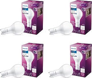 PHILIPS LED 100W A21 GU24 4-Pack Ultra Definition Bright White (3000K) 1600 Lumen Dimmable Frosted Flicker-Free Light Bulbs