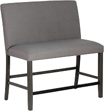 Powell Sophie Grey Upholstered 30" Seat Height Counter Dining Bench