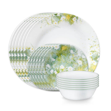 Beverly 18-Piece Round Dinnerware Set by Corelle – 18-Piece Set, Glass, Beverly, Pack of 18, Model 1153644