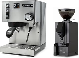 Rancilio Silvia Espresso Machine and Eureka Mignon Notte Grinder Bundle (Stainless Steel)